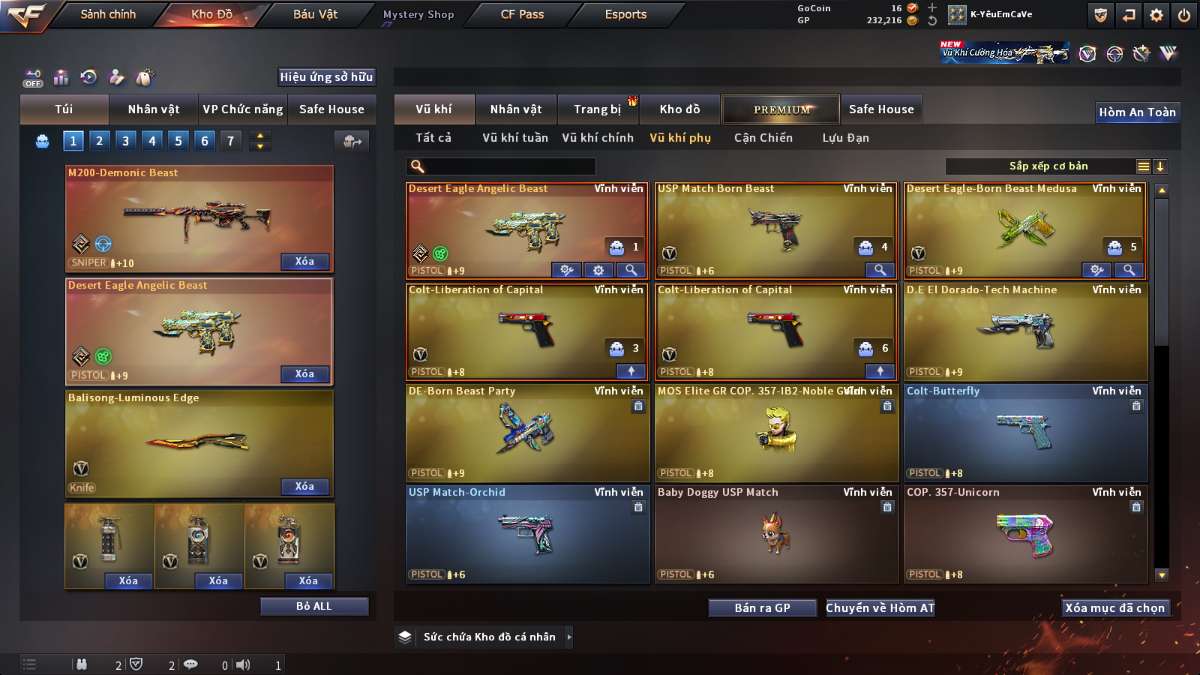 shop acc cf uy tin gia re